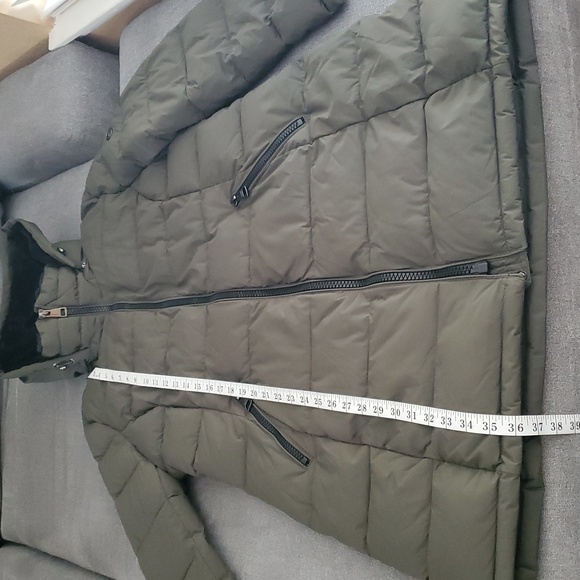 🆕️ ANDREW MARC Olive Green Quilted Faux Fur Hooded Puffer Jacket SIZE: XL - Picture 12 of 15